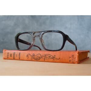 Vintage 1970s Aviator Eyeglasses Hon Kong Pilot NOS Retro Nerd Academia Preppy